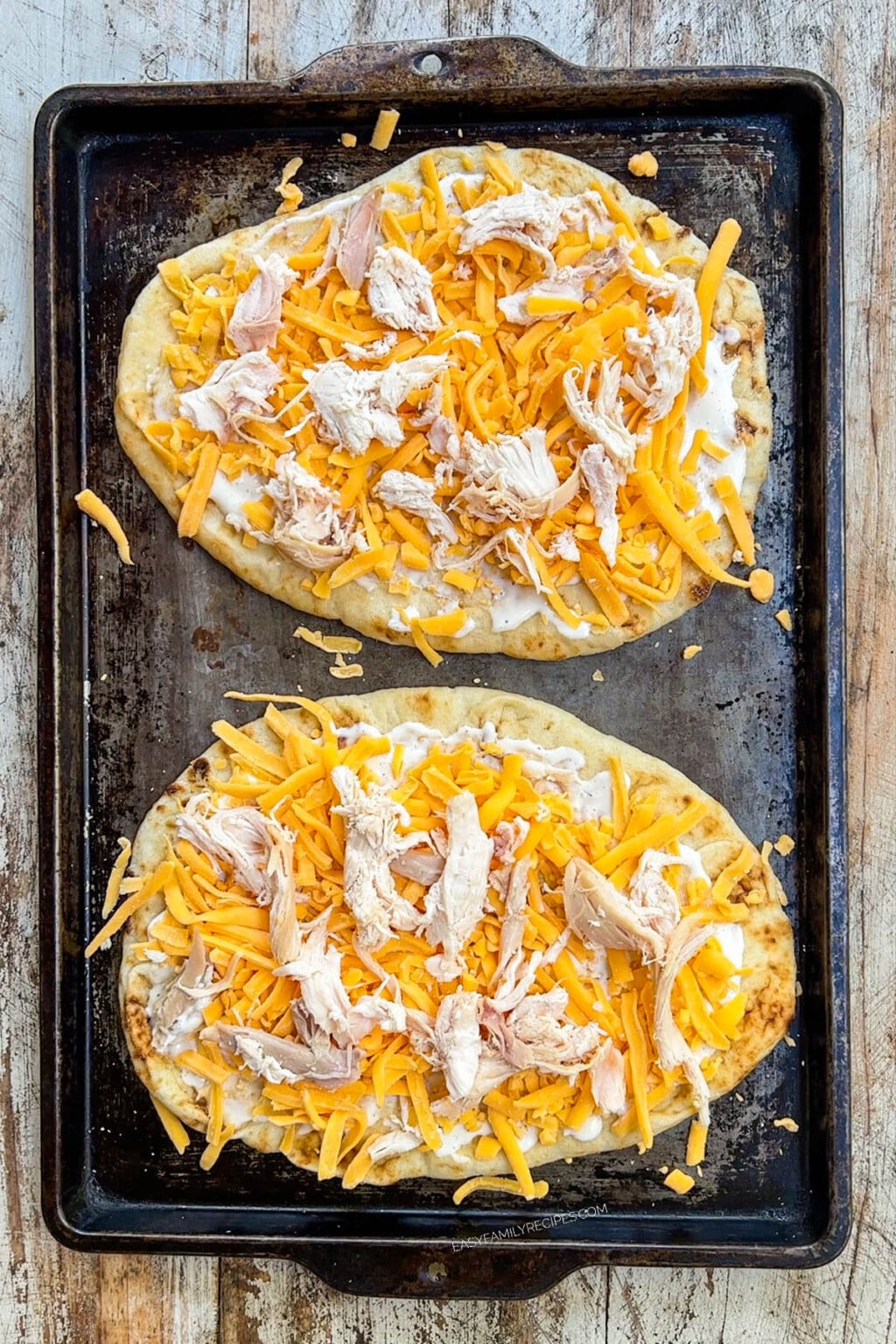 Buffalo Chicken Flatbread · Easy Family Recipes
