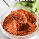 Homemade BBQ Chicken Rub mixed and ready to use.