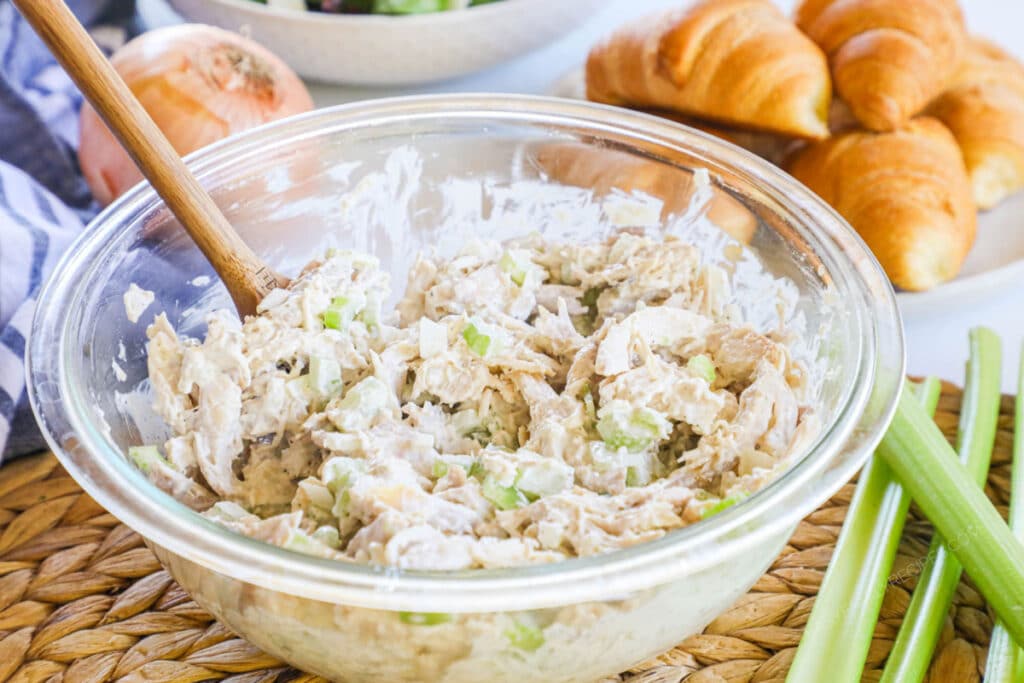 Rotisserie Chicken Salad in a bowl.
