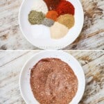 Process photos for how to make southwest seasoning.