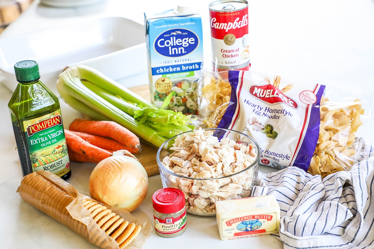 Ingredients for Chicken Noodle Casserole