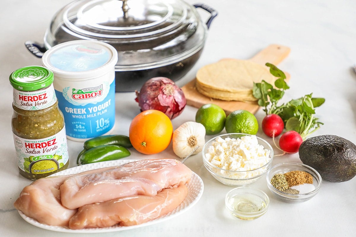 ingredients needed for baja chicken wraps.