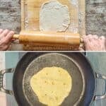 how to make homemade flour tortillas, 1)make dough and roll into balls, 2)flatten into tortillas, 3)cook in a skillet, 4)serve and enjoy!