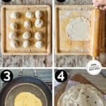 how to make homemade flour tortillas, 1)make dough and roll into balls, 2)flatten into tortillas, 3)cook in a skillet, 4)serve and enjoy!