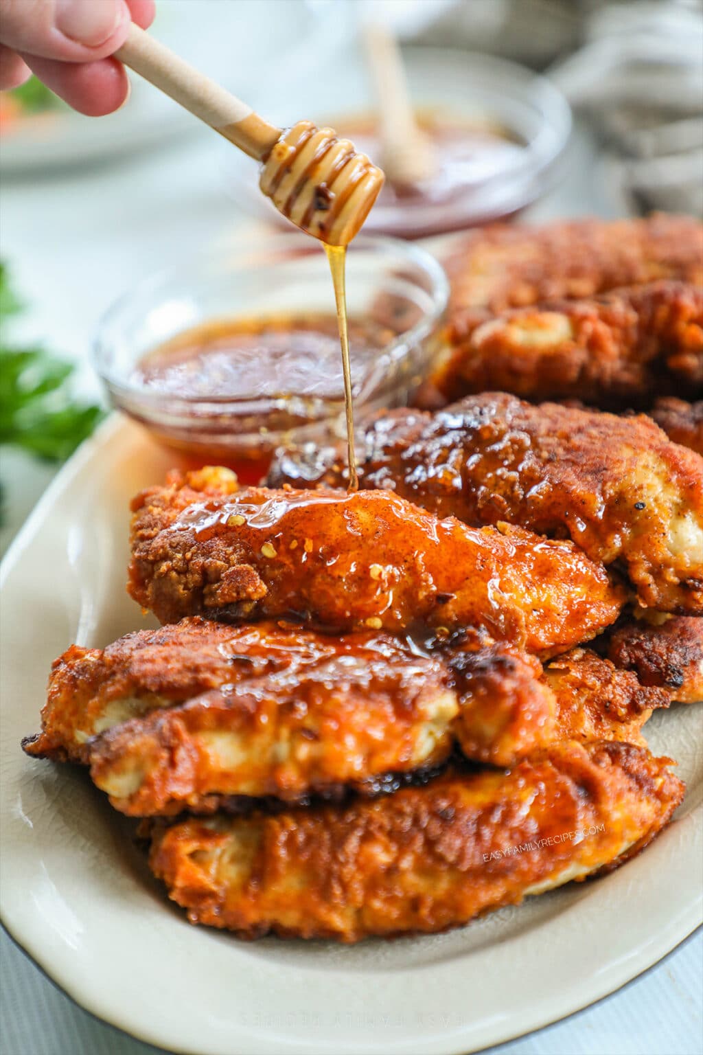 Hot Honey Chicken Tenders · Easy Family Recipes