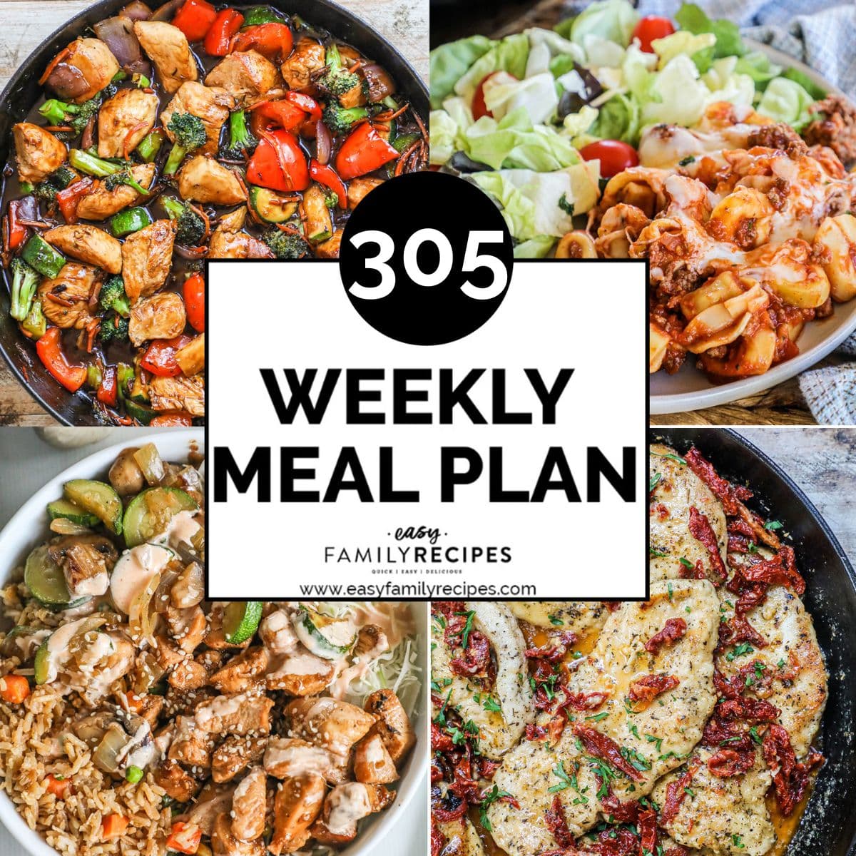 Weekly Meal Plan – 305