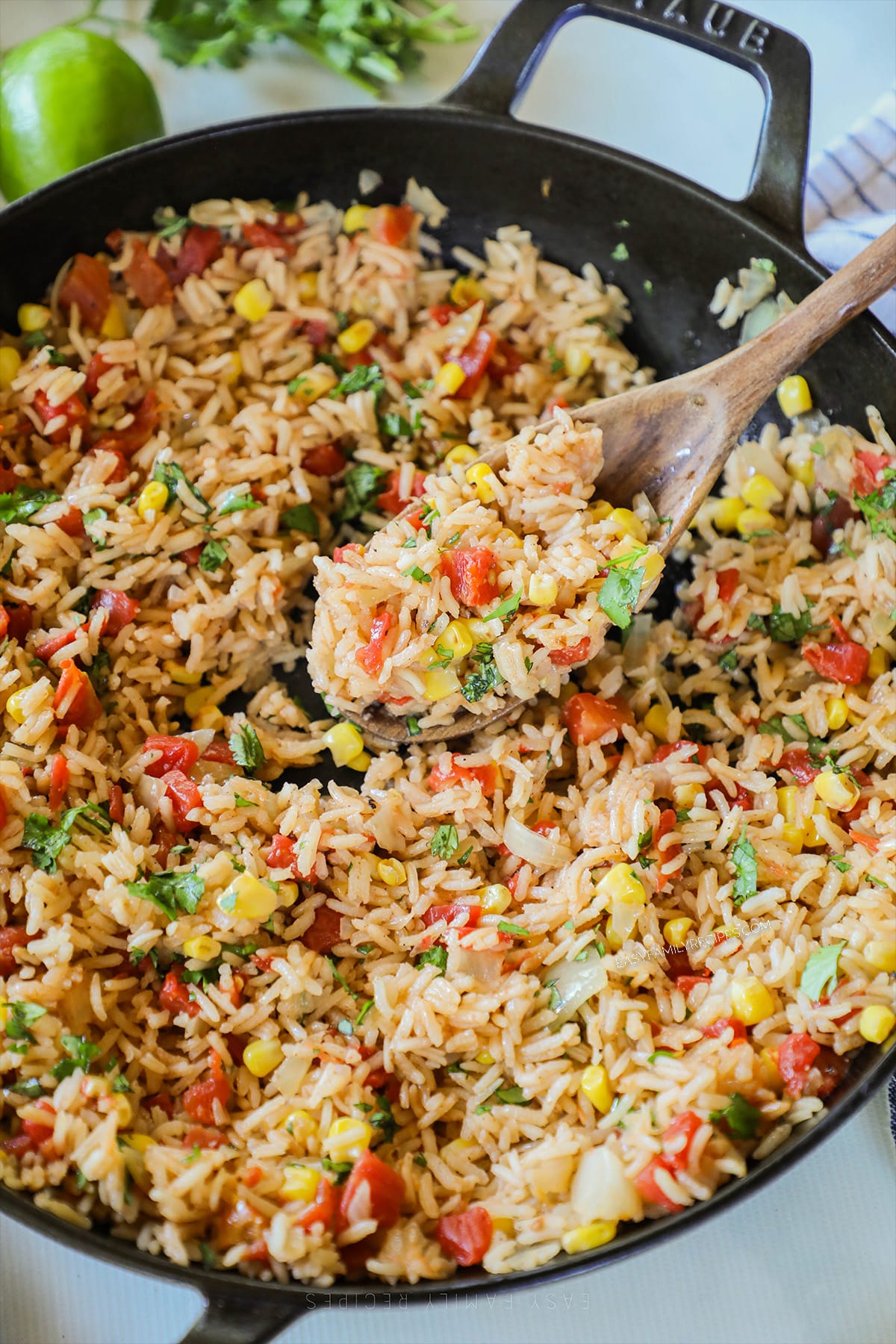 above image of finished Southwest rice.