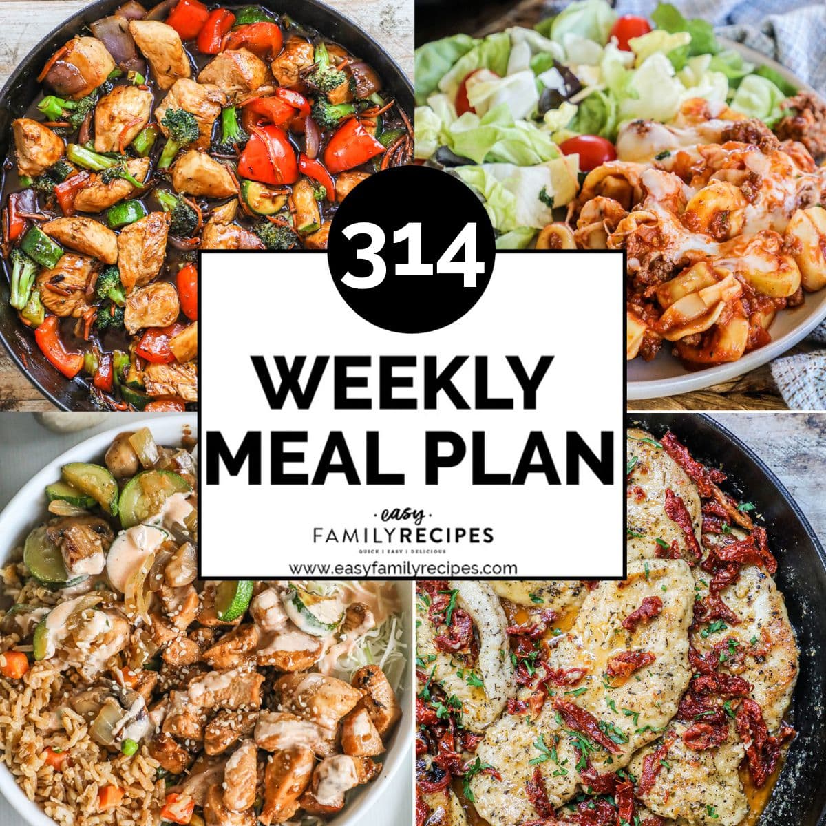 Weekly Meal Plan – 314