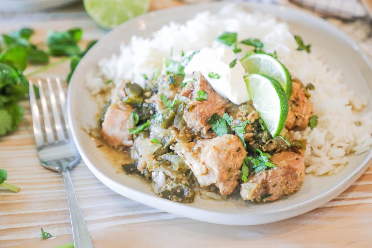 Crockpot Pork Chile Verde