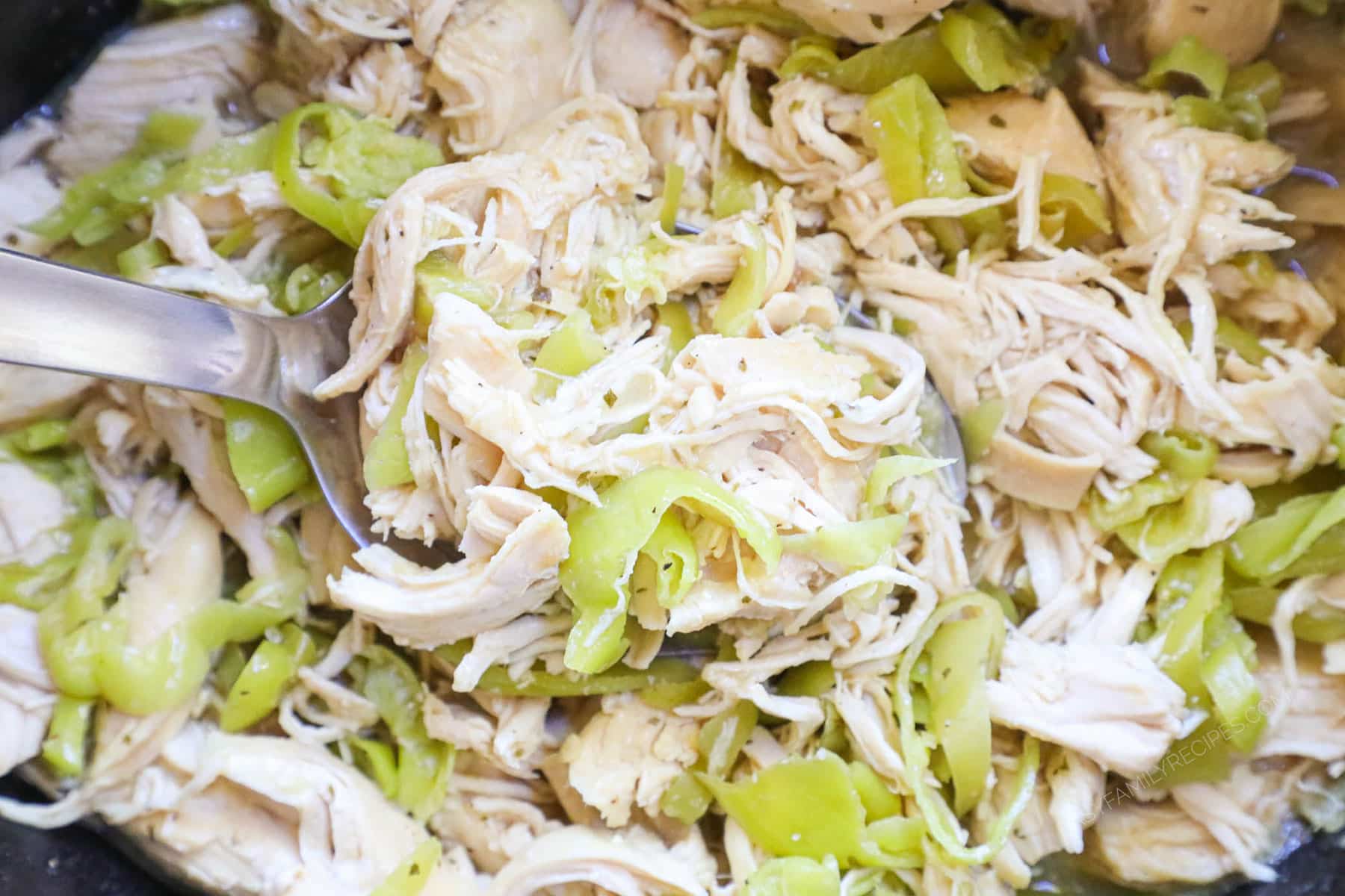 Mississippi Chicken in the crockpot.