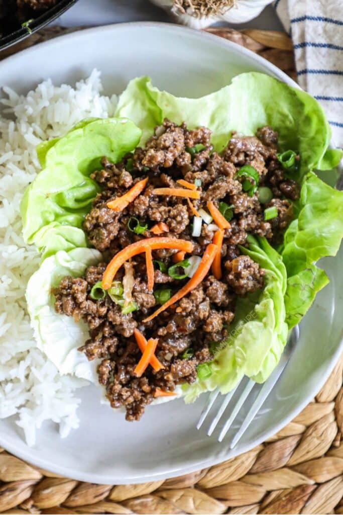korean lettuce wraps with ground chicken