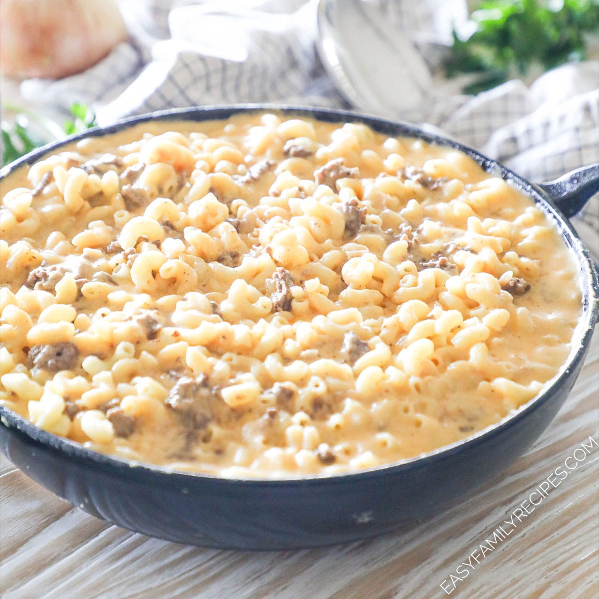 Loaded Mac and Cheese with Ground Beef