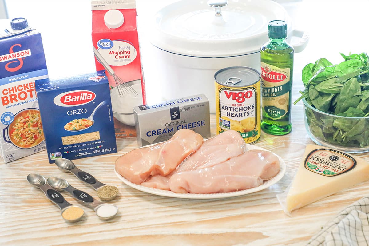 Ingredients for recipe before preppinig.