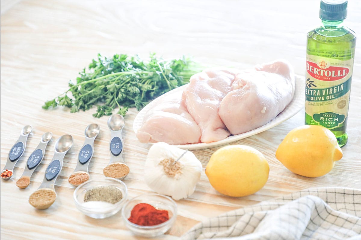 Ingredients for Chicken Schwarma Bites