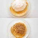 how to make blondie bars, 1)cream butter and sugar together, then add egg and vanilla, 2)add in dry ingredients, 3)mix until smooth, 4)bake until set.