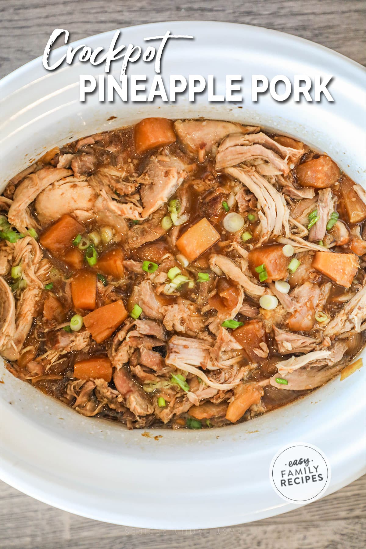Simple Crockpot Baked Pineapple with Tomato Sauce