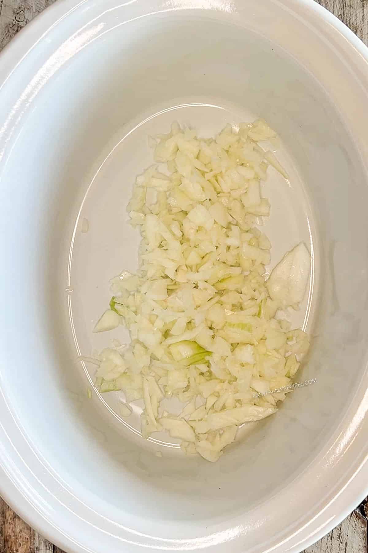 Step 1 for how to make Crockpot Chicken Taco Soup