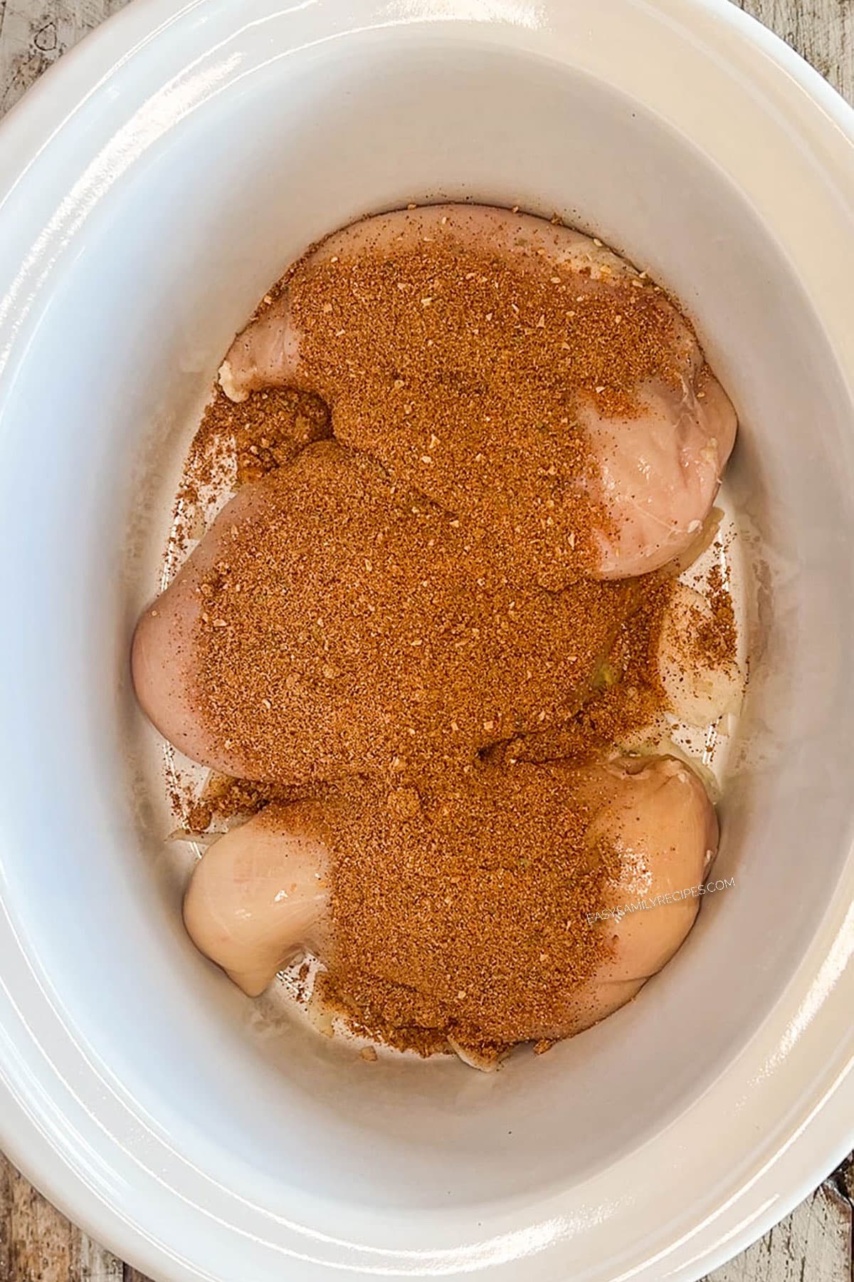 Step 2 for how to make Crockpot Chicken Taco Soup