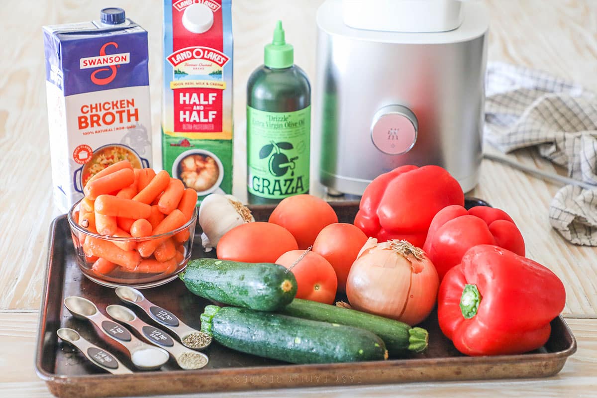 Ingredients for Roasted Veggie Soup