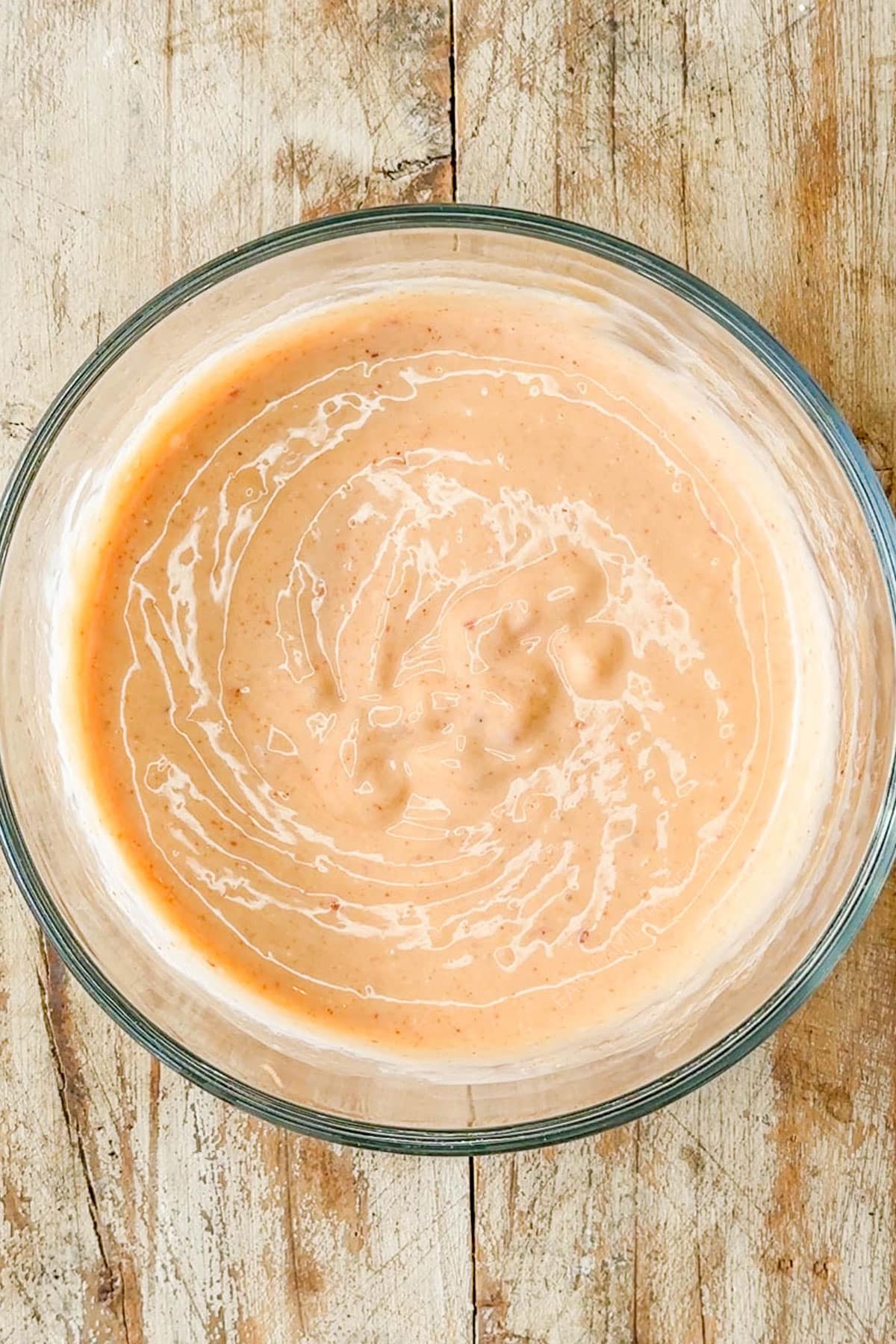 Bang bang sauce in a small mixing bowl.