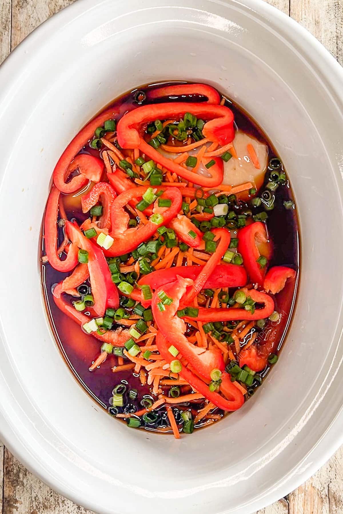 Step 2 for how to make Crockpot Chicken Ramen