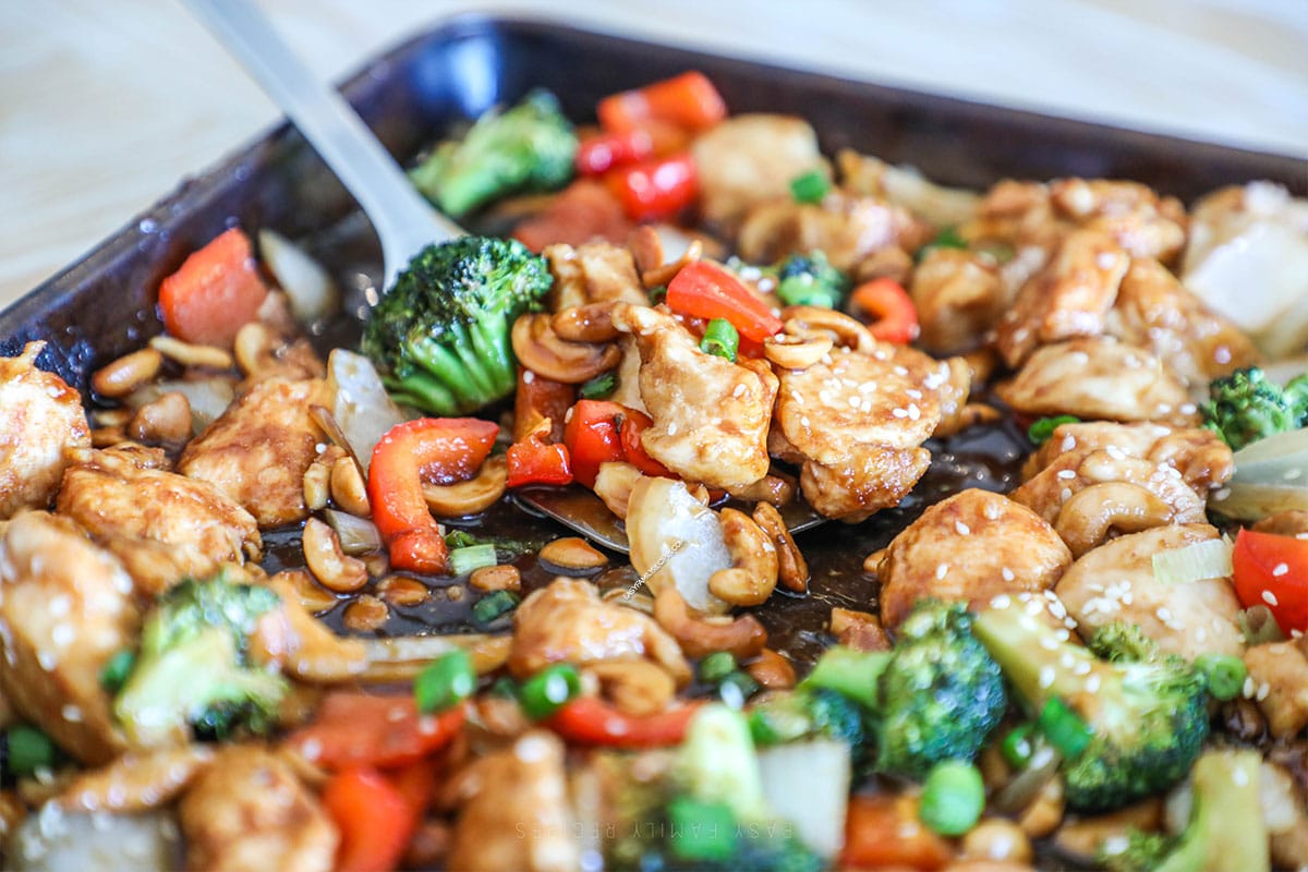Sheet Pan Cashew Chicken