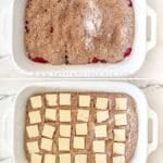 how to make classic black forest cake, 1)add cherry pie filling to a baking dish, 2)top with chocolate cake mix, 3)layer on pats of butter, 4)bake and serve!