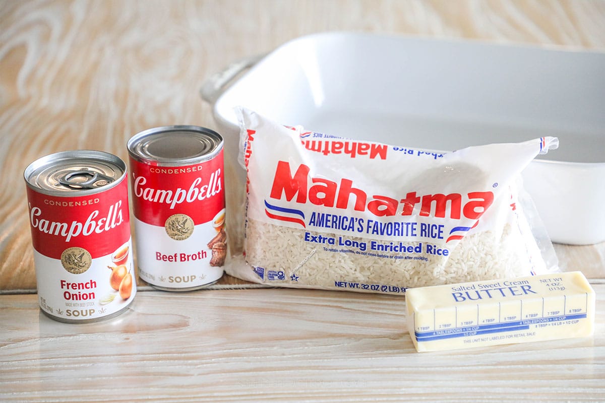ingredients needed for french onion soup rice.
