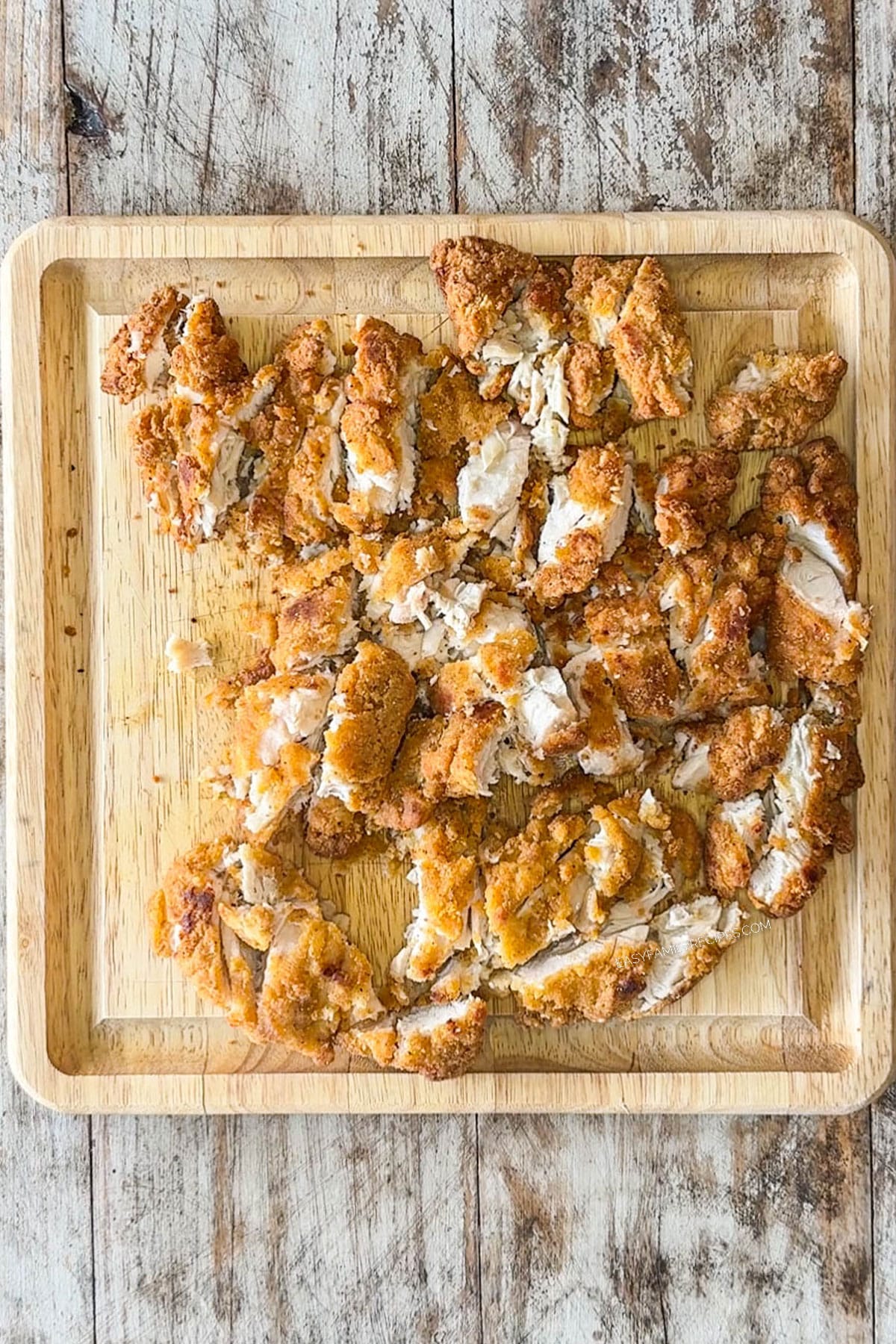 Step 1 chop warm chicken tenders