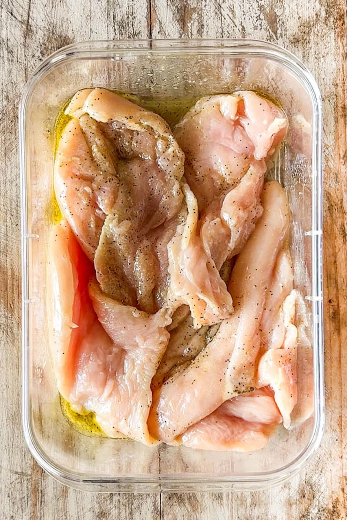 Chicken cutlets in a glass dish