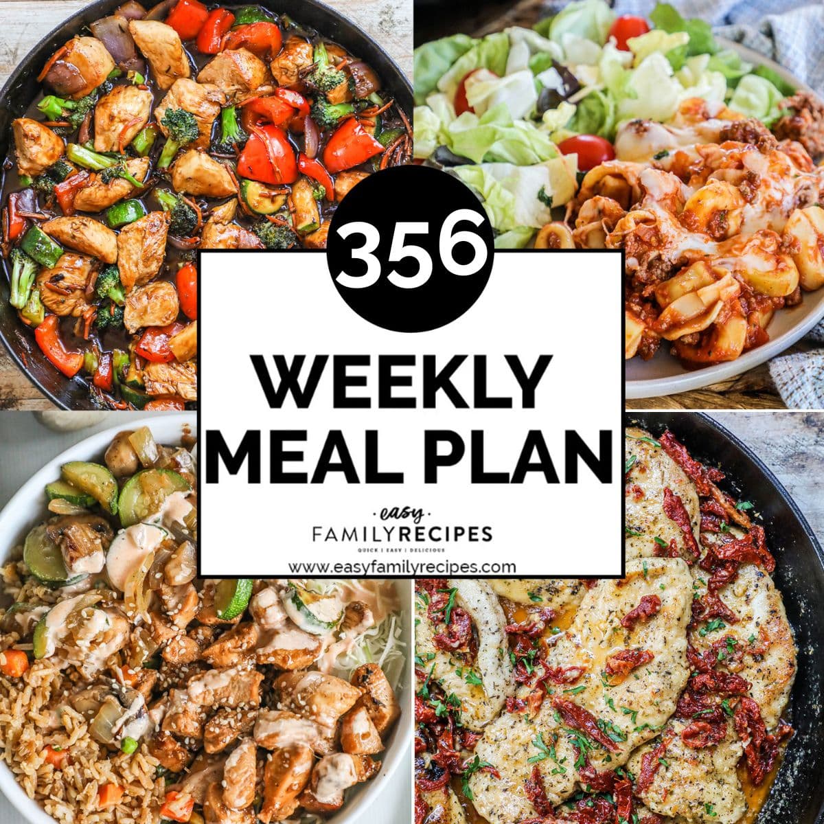 4 plated dinners for free meal plan #356