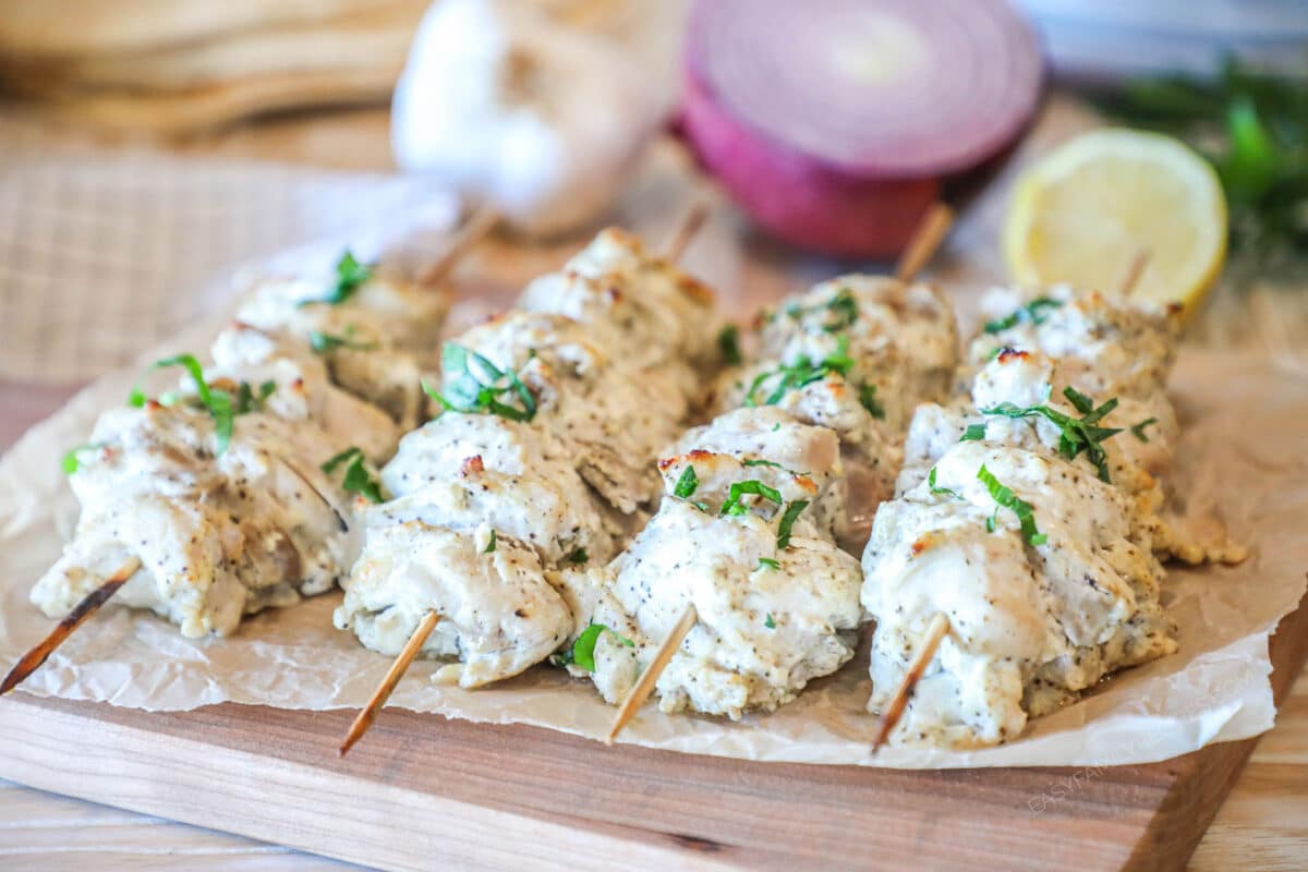 Chicken Gyro Skewers