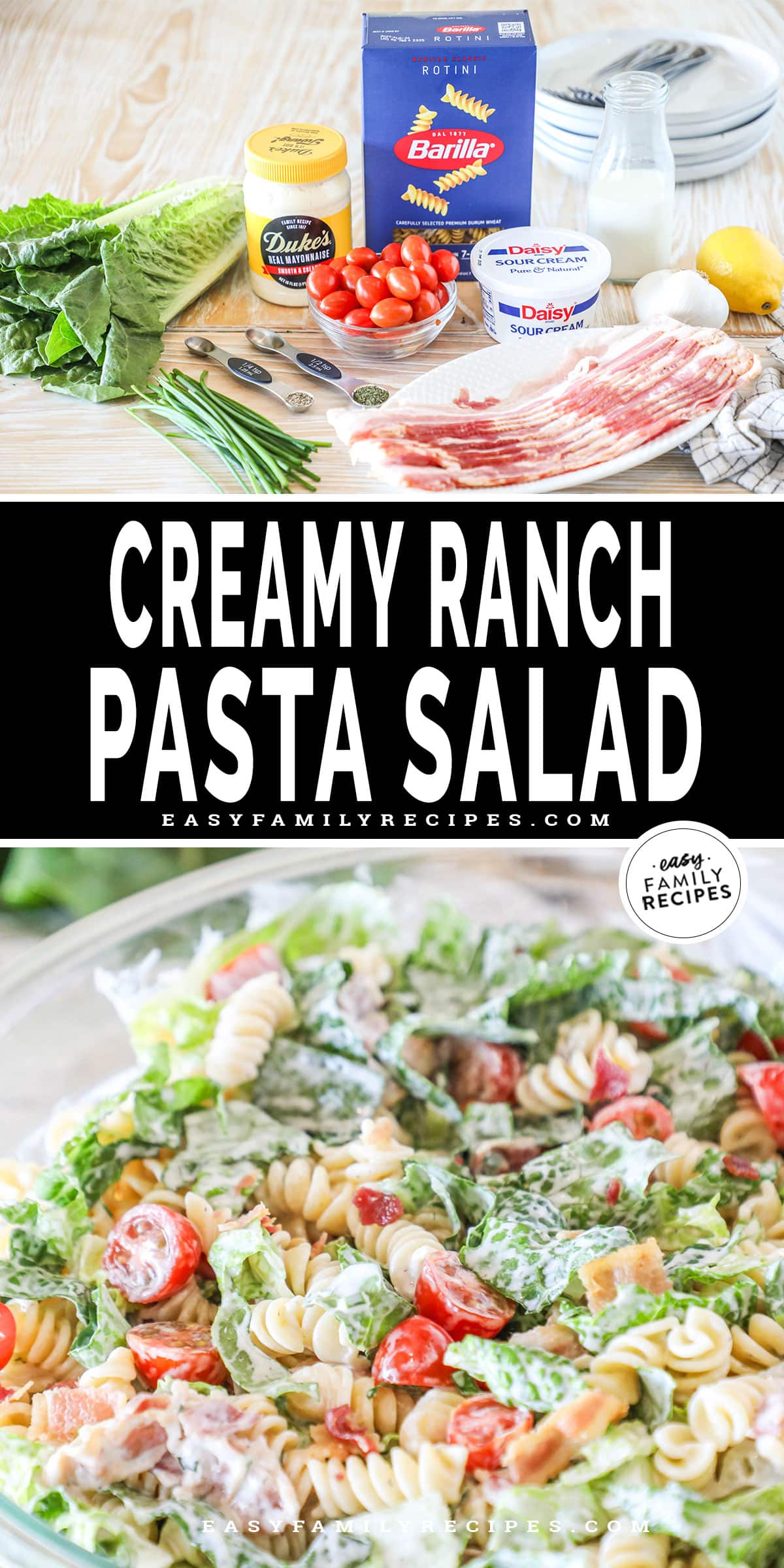 Creamy Ranch Pasta Salad · Easy Family Recipes