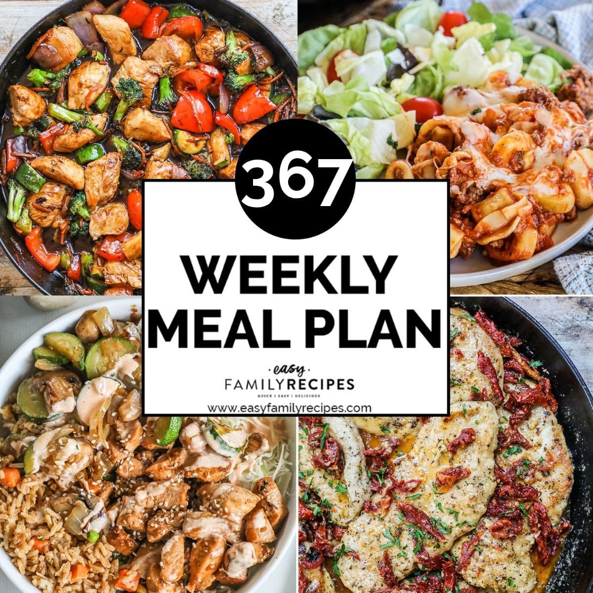 4 plated dinners for free meal plan #367