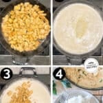 Labeled step by step photos for how to make Smothered Chicken and Rice