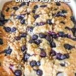 blueberry cake from above.