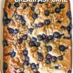 blueberry cake from above.