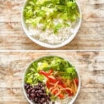 Step by step photos of how to make carne asada bowls.