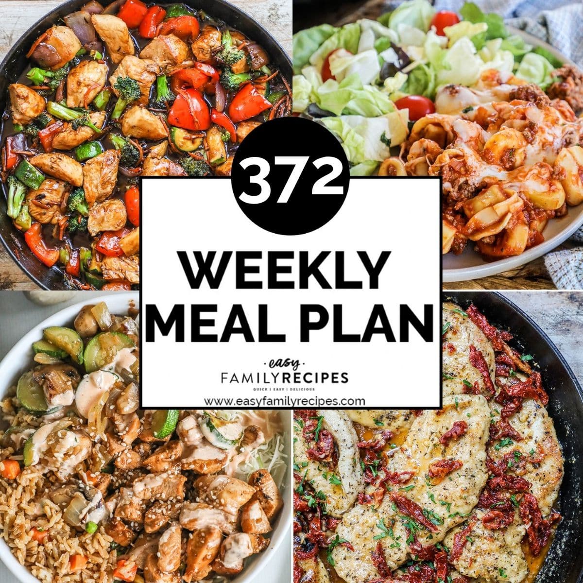 4 plated dinners for free meal plan #372
