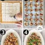 four steps for making Goat Cheese and Fig Jam Puff Pastry Bites