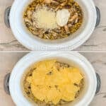 Step by step photos of how to make crockpot green chicken enchiladas.