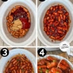 how to make lil smokies recipe, 1)add ingredients to a crockpot, 2)mix to combine, 3)cover and cook, 4)serve and enjoy!