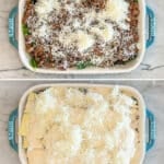 Four steps for making Marry Me Baked Ravioli Casserole