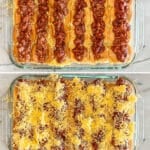Four steps for making Chili Dog Sliders