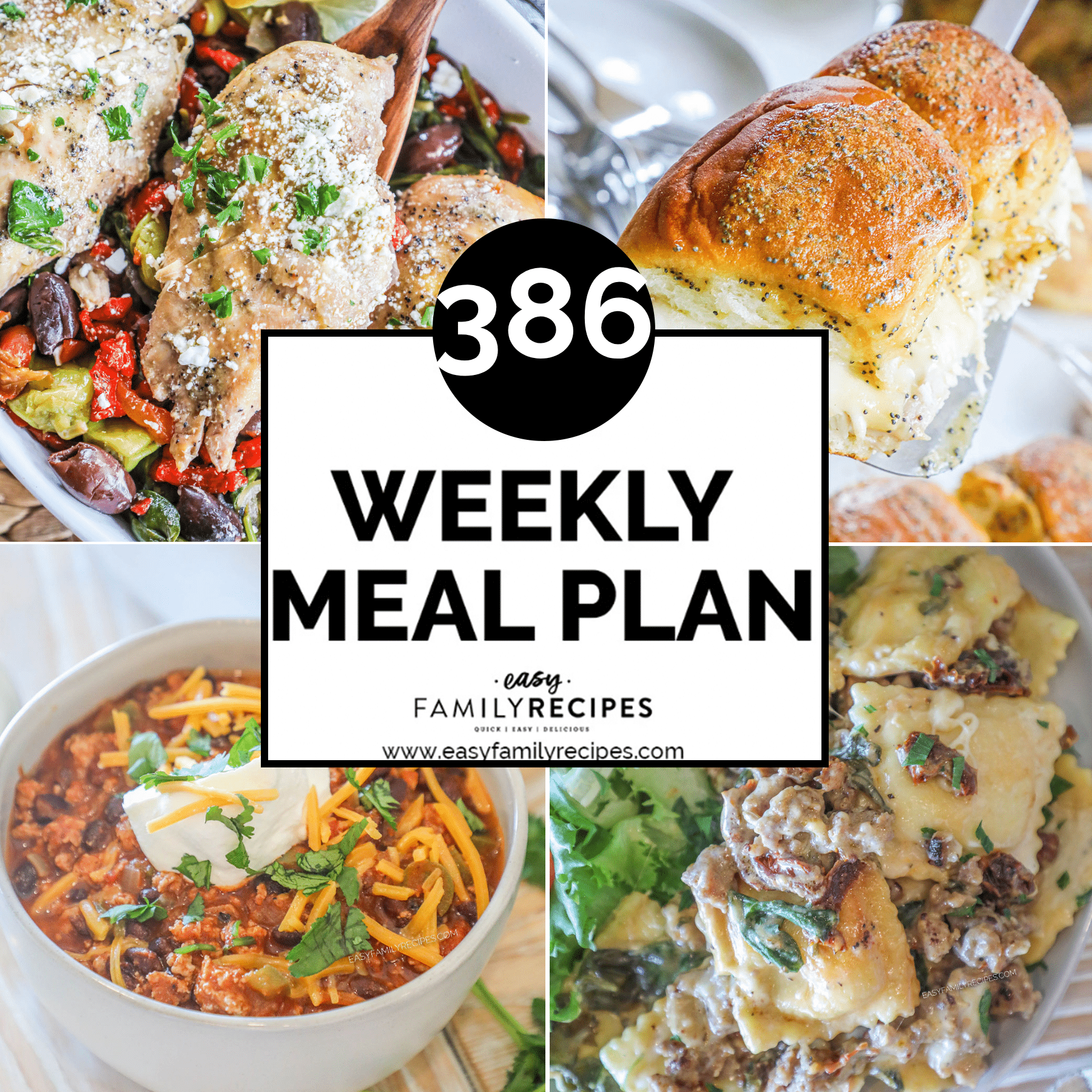 Weekly Meal Plan 386