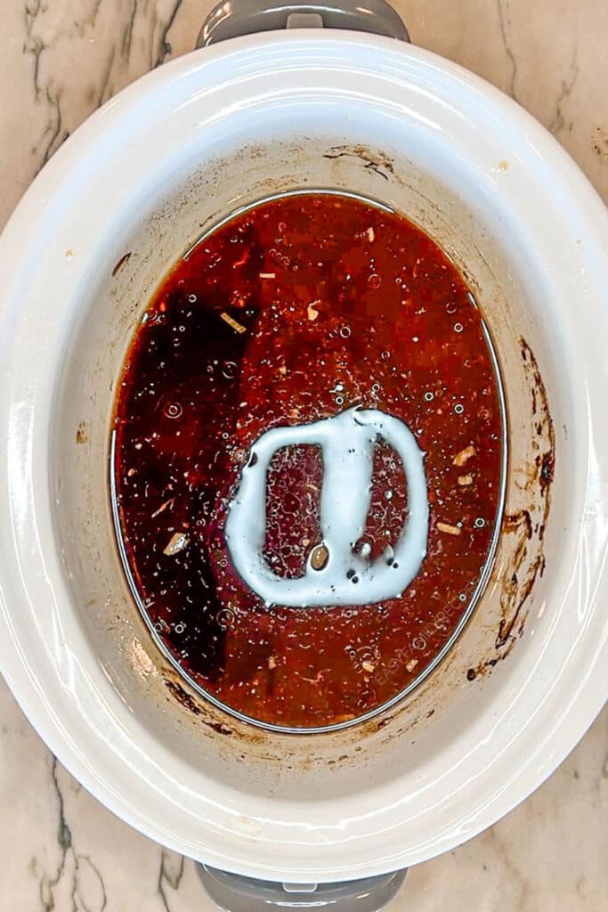 Brown gravy in slow cooker.